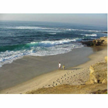 La- Jollabucht-Ozean-Strand-Sand-Wellen Photoskulpturen