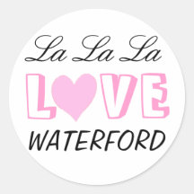 La-La-La-Liebe Waterford Runde Aufkleber
