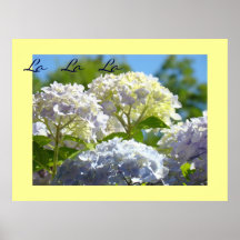 La-La-Lakunst druckt blaue LavendelHydrangeas Posterdrucke