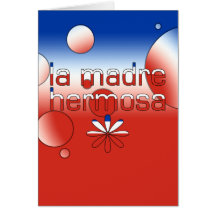 La Madre Hermosa Chile-Flagge färbt Pop-Kunst Karte
