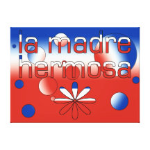 La Madre Hermosa Chile-Flagge färbt Pop-Kunst Galerie Faltleinwand