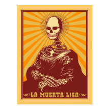 La Muerta Lisa Postkarte