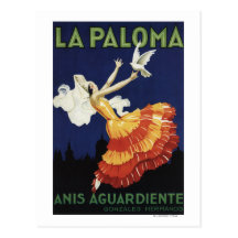 La Paloma - Anis Aguardiente fördernd Postkarte