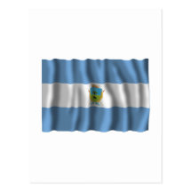 La Pampa wellenartig bewegende Flagge Postkarten