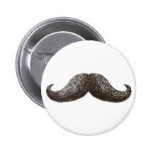 La-Schnurrbart (Licht) Anstecknadelbutton