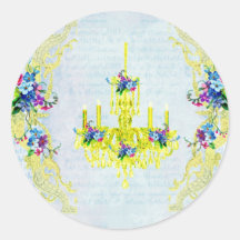 La-zierliche Leuchter Bella Bella Studios Runder Sticker