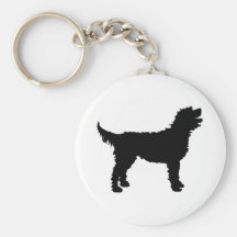Labradoodle Hund (im Schwarzen) Schlüsselanhänger