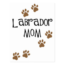 Labrador-Mamma Postkarte