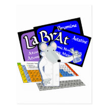 Labrador-Ratte buchstabiert mit Elementen von der  Postkarten