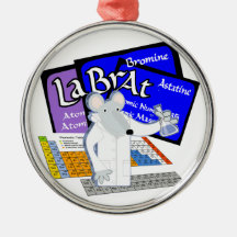 LABRADOR-RATTEN-WISSENSCHAFTLER-LABORperiodische T Weihnachtsbaum Ornament