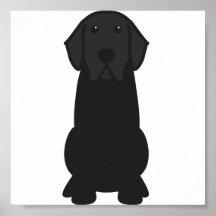 Labrador Retriever Dog Cartoon Print