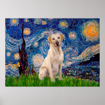 Labrador (Y7) - sternenklare Nacht Poster