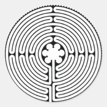 Labyrinth Runder Aufkleber