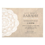 Lace Doily & Burlap Bridal Shower Party Invite einladungen