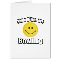 Lächeln wenn Sie Liebe-Bowling Grußkarten