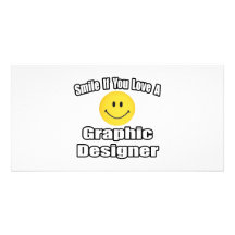 Lächeln wenn Sie Liebe ein Grafikdesigner Photokarten