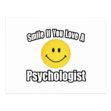 Lächeln wenn Sie Liebe ein Psychologe Postkarte
