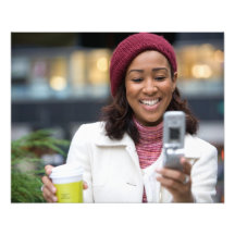 Lächelnde Geschäftsfrau mit Handy Fotos