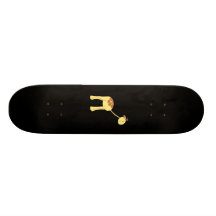 Lächelnde Giraffe. Karikatur Skateboarddeck