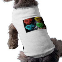 Lächelnde Herzen Haustier T-shirt