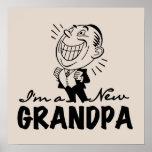 Lächelnde neue Großvater-T-Shirts und Geschenke Plakat