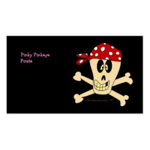 Lächelnde Piraten-Schädel-und Kreuz-Knochen Visitenkartenvorlagen