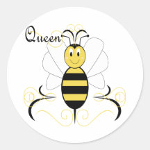 Lächelnder Hummel-Bienen-Königin-Bienen-Aufkleber