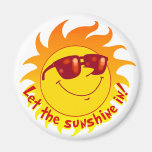 Lächelnder Sommer Sun Kühlschrankmagnet