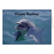 Lächelndes Delphin-alles Gute zum Geburtstag! Karten