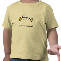 Lächelndes Fischgräte-Kleinkind-T-Shirt