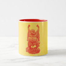 Lachender Buddha (rot) Kaffeetasse