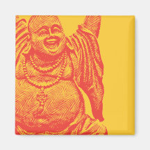 Lachender Buddha (rot) Magnets