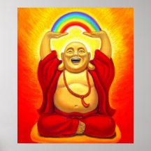 Lachendes geistiges Kunst-Plakat Buddhas