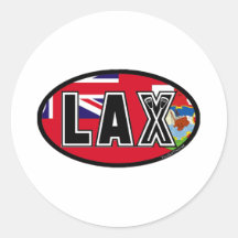 Lacrosse-Flaggen-Bermuda-Aufkleber