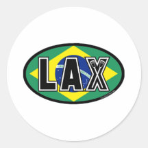 Lacrosse-Flaggen-Brasilien-Aufkleber