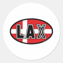 Lacrosse-Flaggen-Dänemark-Aufkleber