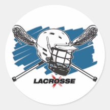 Lacrosse-Haltung Runder Aufkleber