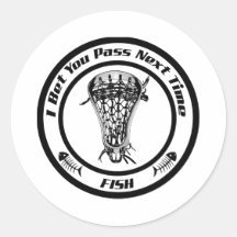 Lacrosse klatschen Fisch-Aufkleber