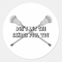 Lacrosse-Mädchen-Dummkopf-Aufkleber