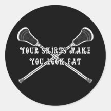 Lacrosse-Mädchen-Fett-Aufkleber