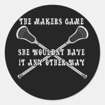 Lacrosse-Mädchen-Hersteller-Aufkleber