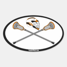 Lacrosse-ovaler Aufkleber (kundengerecht)