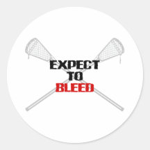 Lacrosse-Spaß ExpectToBleed Aufkleber