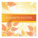 Lacy Leaves Fall Wedding Invitation einladungen