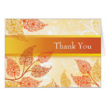 Lacy Leaves Thank You Note Card karten