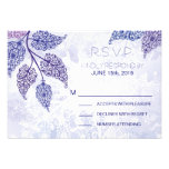 Lacy Leaves Wedding RSVP Card einladungen