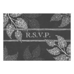 Lacy Leaves Wedding RSVP Card einladungen