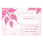 Lacy Leaves Wedding RSVP Card einladungen