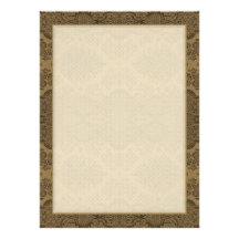 Lacy Vintages Blumen in Brown Einladungen