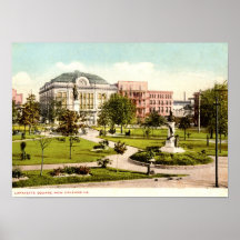 Lafayette-Quadrat, New Orleans 1907 Vintag Plakatdrucke
